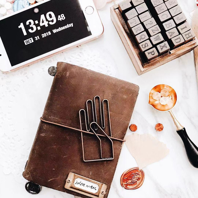 

Stationery Beautiful Rose Gold Bronze Colored For Midori Travelers c07 Decorative Planner Metal Paper Clip