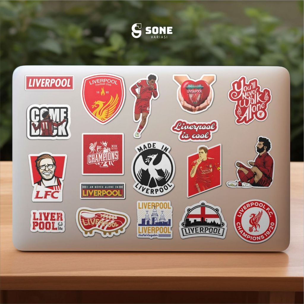 

Stiker Aesthetic LIVERPOOL Vinyl Waterproof Dekorasi Laptop Koper Diary Thumblr