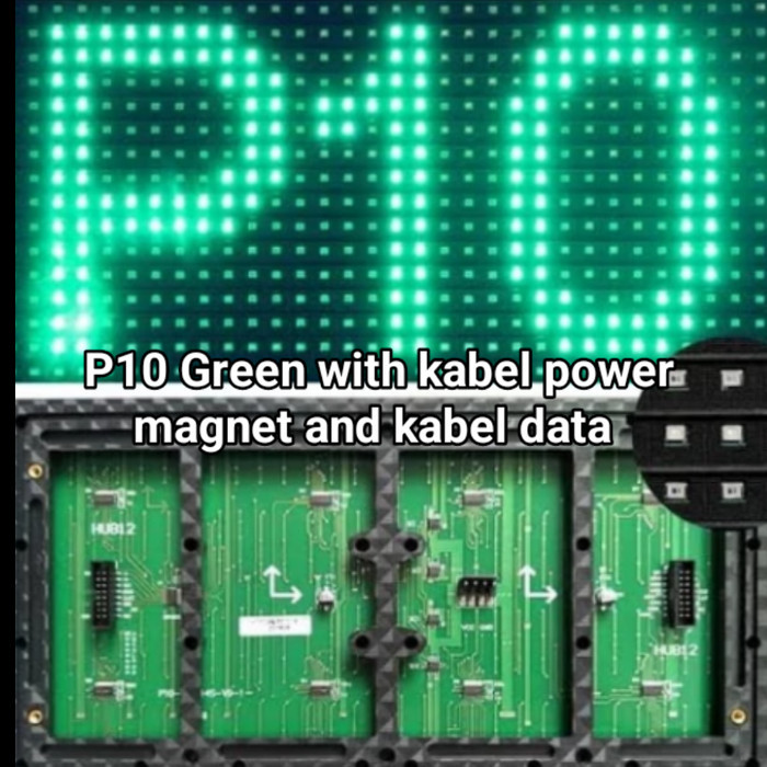 

BYE27 P10 Led module 32x16 out door green out door running text Hijau panel