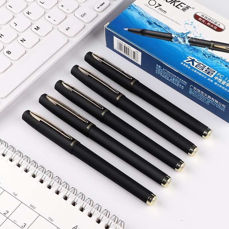 

BAOKE Pulpen Gel / Gel Pen 0.5/0.7/1.0mm Kapasitas Besar Tinta Hitam Merah Biru Pena Tinta Gel Pena Karet 1 Pcs