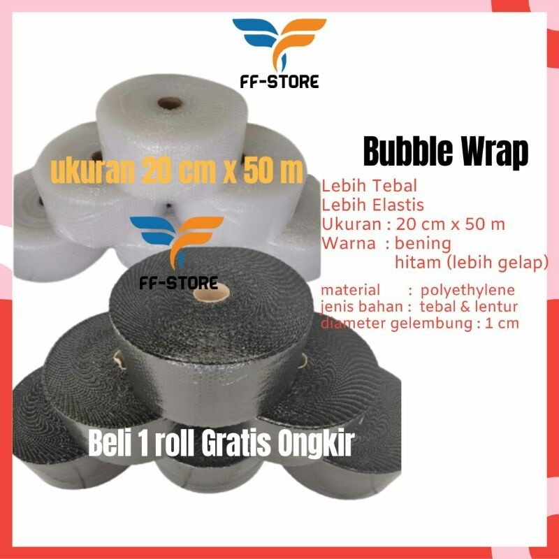 

[50Mx20Cm] Bubble Wrap 20cm x 50M Bubble Wrap Bening Plastik Bubble Wrap Bubble Wrap Hitam Bandung Murah