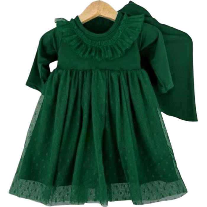 "HST.H" - DISKON Gamis Hijab Tutu tileu Dot Bayi Anak Balita Fashion Muslim Pakaian Perempuan Katun 