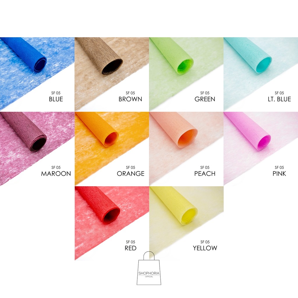 

Flower Bouquet Wrapping Silk Tissue Paper Non Woven Premium Kertas Pembungkus Buket Bunga Serat Fiber SF 05 Series