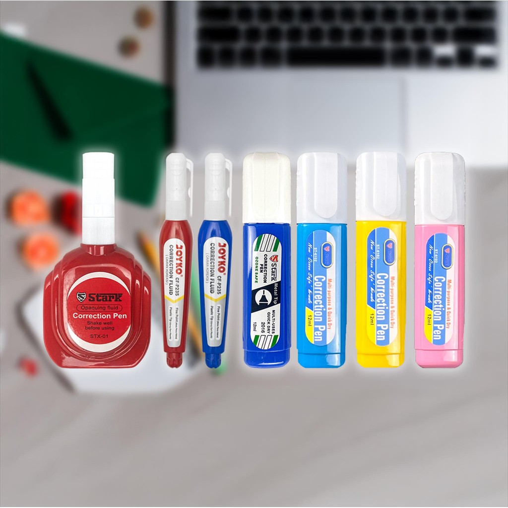 

Correction Pen Fluid 1 Pcs Quick Dry / Tip Ex Cair Satuan Cepat Kering / Tipex Stipo Tip x Tipx Stark Joyko / Cairan Koreksi