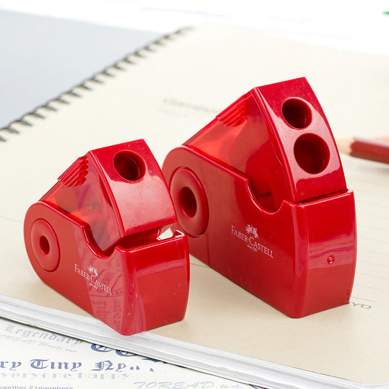 

FABER CASTELL Push Pull Double Pencil Sharpener Single Hole Double Hole Multifunctional School & Office Stationery