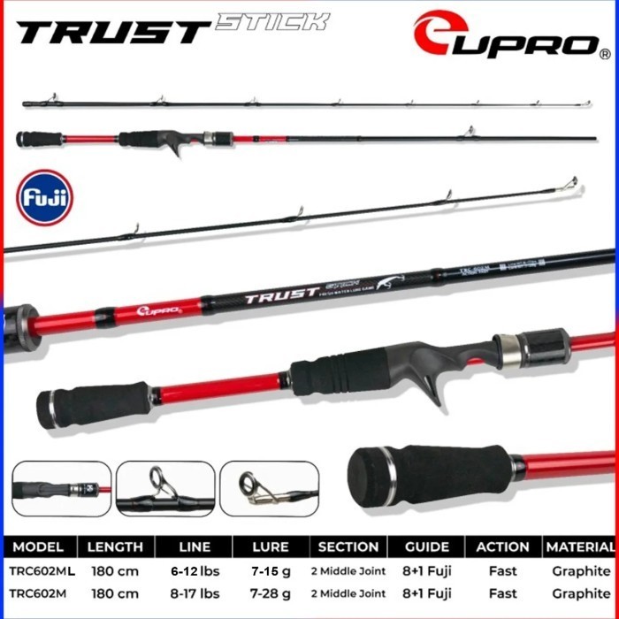 JORAN EUPRO TRUST STICK TRC602ML - TRC602M BAITCASTING | ROD BC | CASTING - TRC602M 8-17LB - TRC602M
