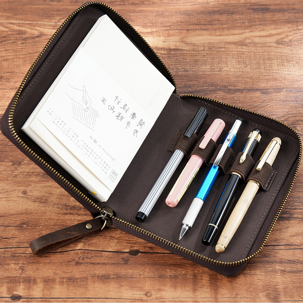 

100% Genuine Leather Notebook Planner Book Cover A6 For MD Diary Original Journal Drawing Sketchbook Planner Pouch