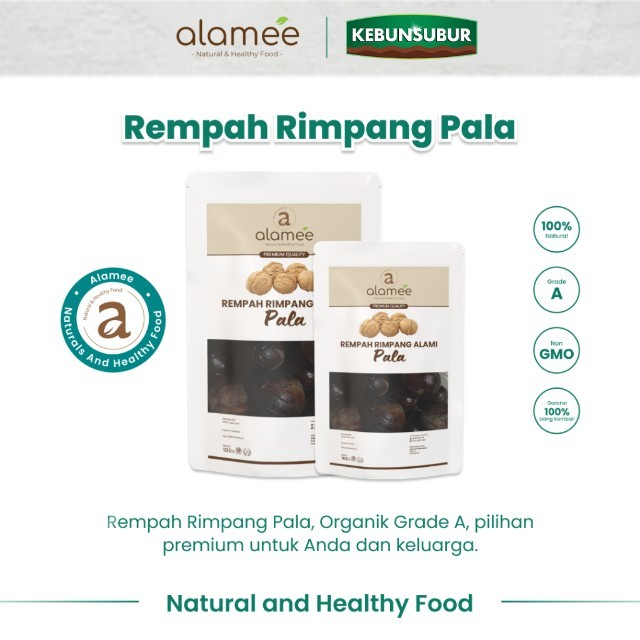 

ALAMEE Pala Biji Utuh Rempah Kering Nutmeg Whole Rimpang Organik Alami Spice Kebunsubur Kebunsubur