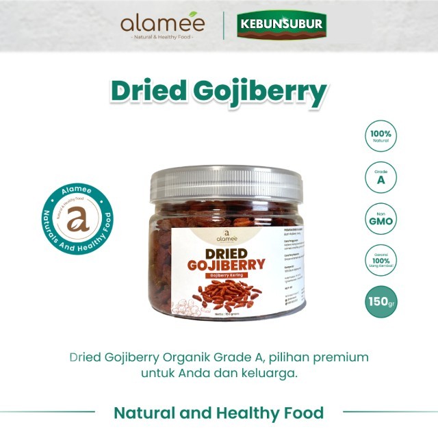 

ALAMEE Gojiberry Kering Cemilan Buah Sehat Rendah Kalori Dried Gojiberry Buah Kici Kering 150gr kebunsubur
