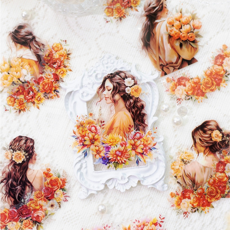 

[Gongjin] 10pcs Retro Sticker Back Hair Premium Stiker Rambut Cewek Wanita Cantik Belakang