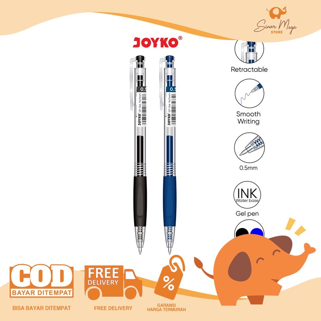 

Joyko Gel Pen GP-346 0.5mm / Gel Pen Bolpen Pulpen Murah Berkualitas