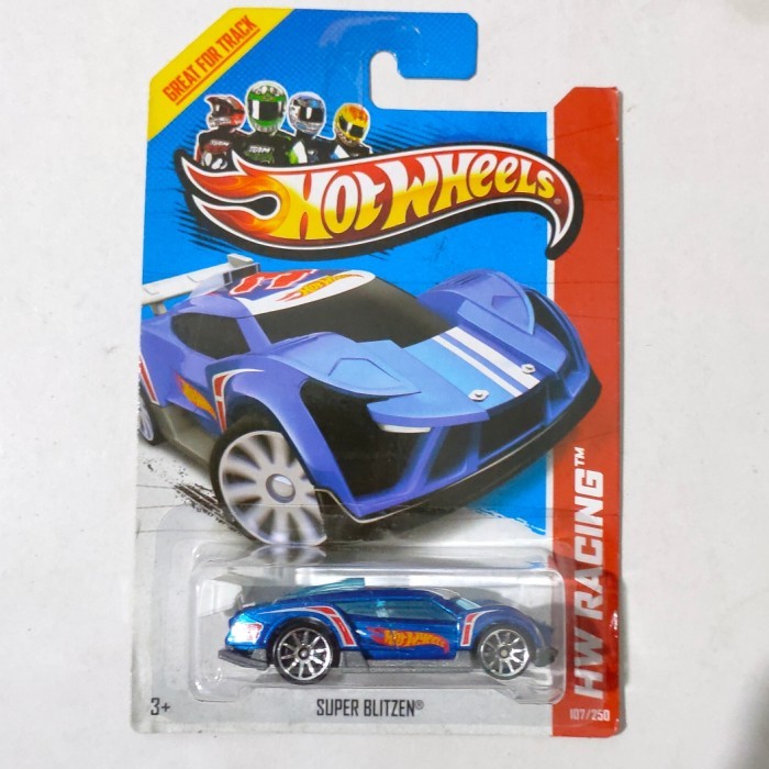 SR99 HW Hot Wheels Super Blitzen biru tampo HW 2013 HW Racing rare - Blister Minus