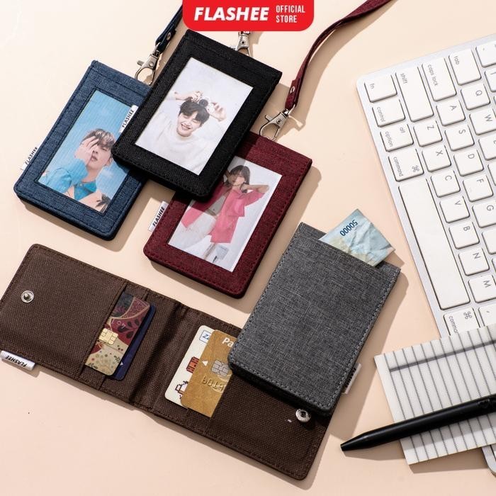 

Lanyard Kanvas Dompet Kancing Oswald Lanyard ID Card Mika Plastik Holder Kanvas Name Tag Kanvas Kain Kanvas Tebal Hitam