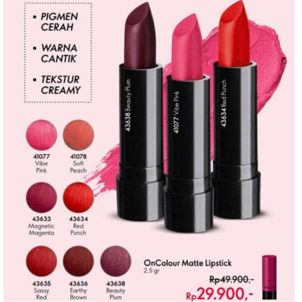 OnColour Matte Lipstick - Lipstik matte Oriflame