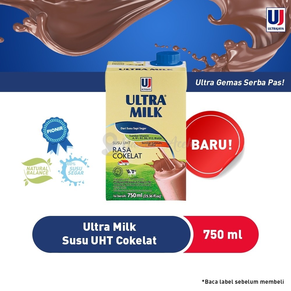 

(Aceh) Ultra Milk Susu UHT Cokelat 750ml