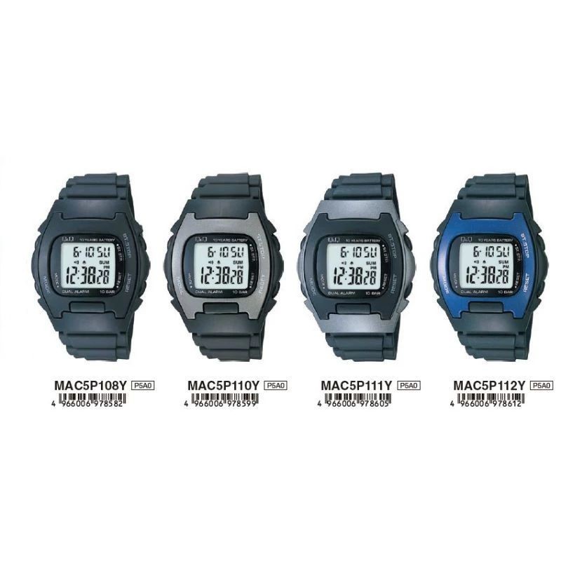 Jam Tangan Pria Digital Q&Q QnQ QQ MAC5 MAC5P Original Water Ressistant