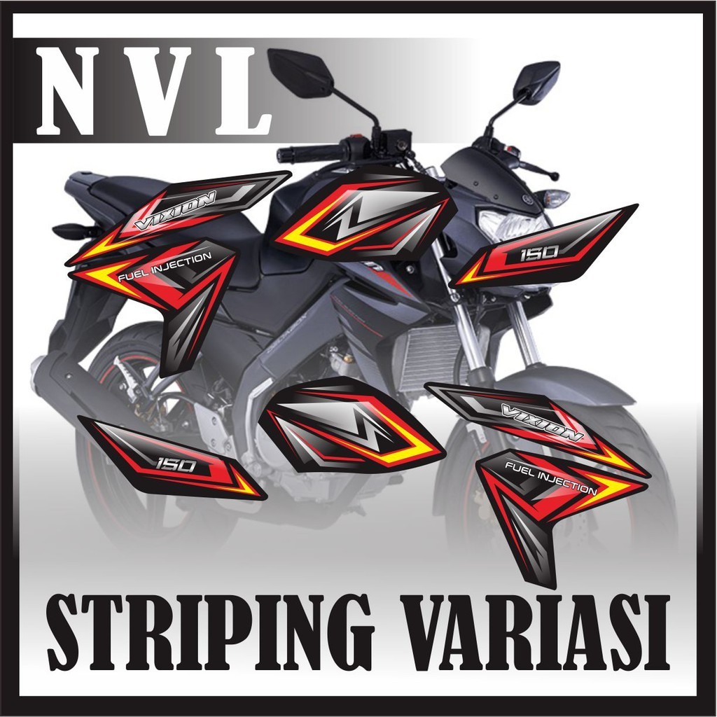 VARIASI STRIPING VIXION NVL MOTOR YAMAHA VIXION MERAH