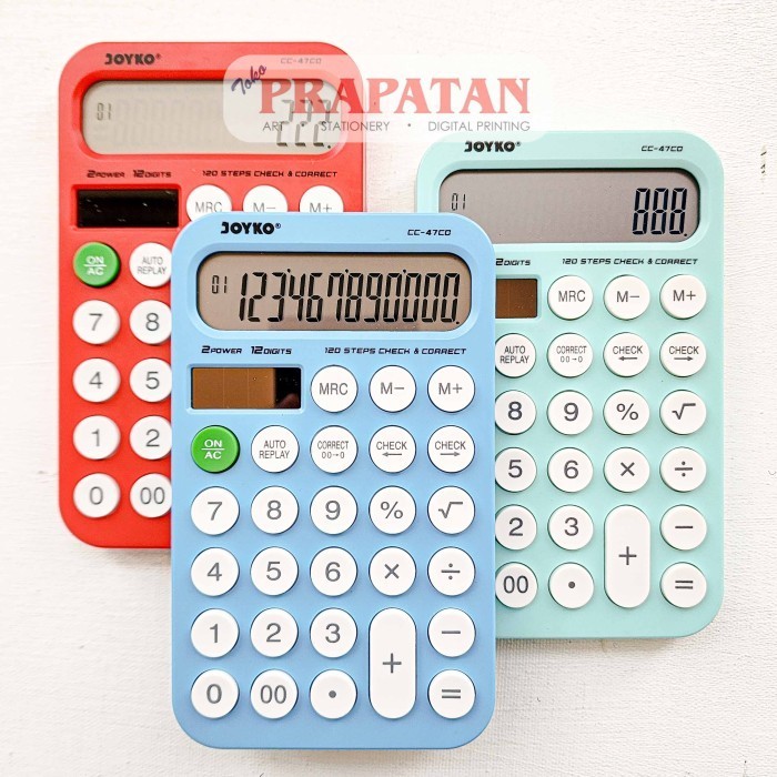 

Joyko Calculator CC-47CO 12 Digits | Kalkulator - RED