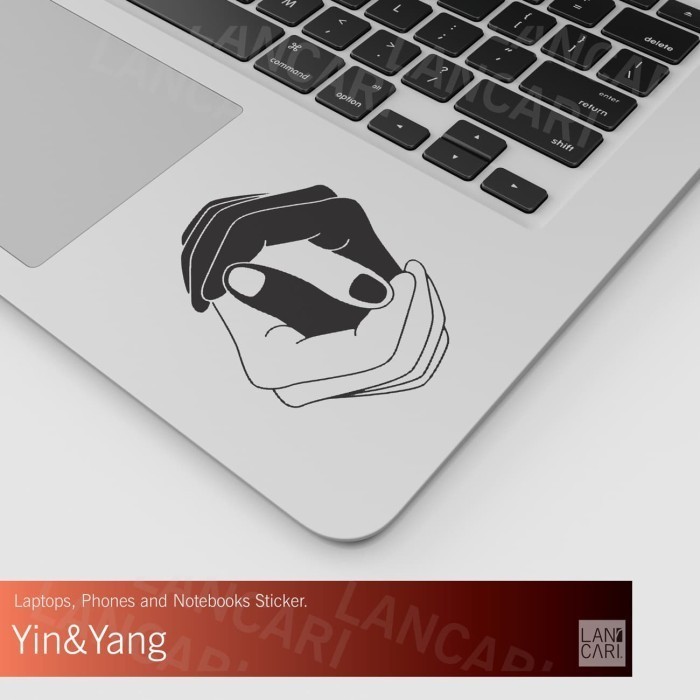 Sticker Yin dan Yang Yin&Yang Cutting Macbook Laptop Vinyl Cut Stiker