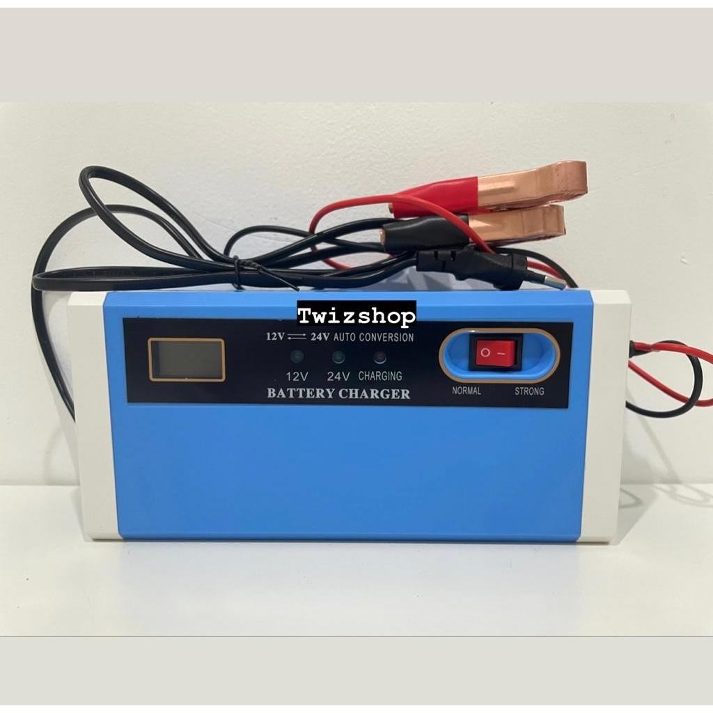 Charger Aki 12V-24V 10A / Charger Aki Fast Charging Otomatis 12 Volt - 24 Volt 10 Ampere
