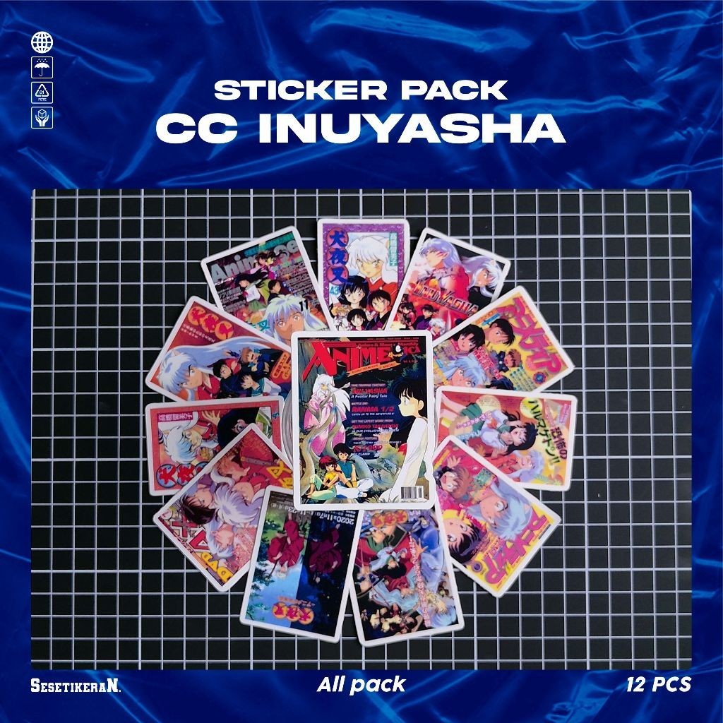 

COD✨ Sesetikeran Stiker Pack Poster Kertas Kraft Desain Anime Jepang Inuyasha Colorfull Keren Untuk Koper Laptop Skateboard