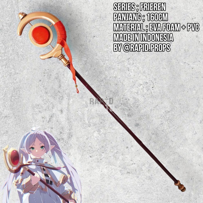 Property Cosplay / Frieren Staff For Cosplay Prop - Ready Stock