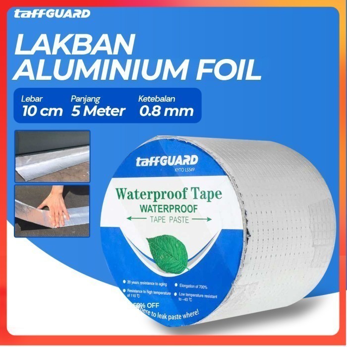 

KYTO Lakban Aluminium Foil Butyl 0.8 mm Waterproof 10 cm x 5 m Silver