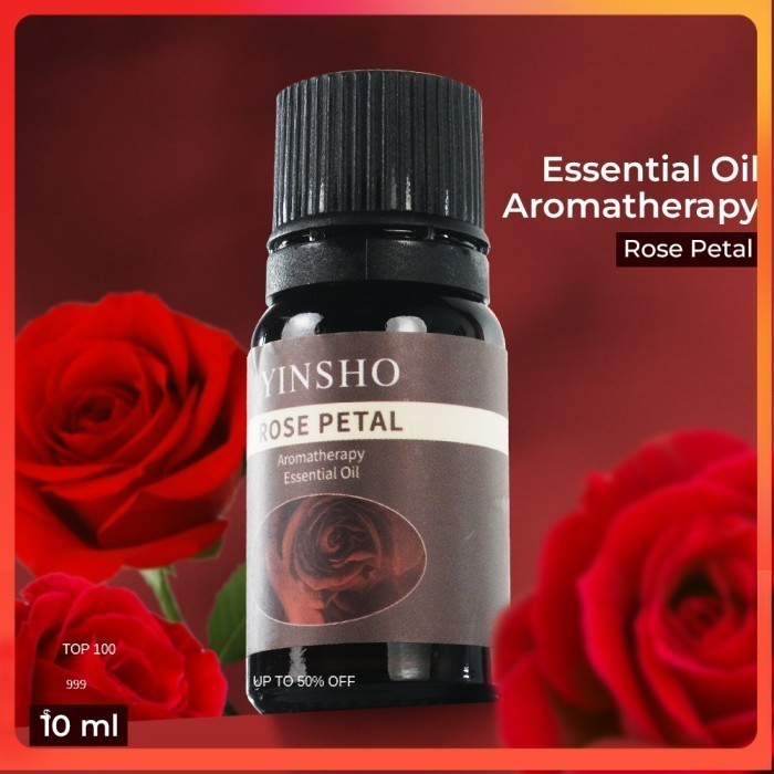 Essential Oil Fragrance Minyak Aromatherapy 10ml Rose Petal  - Brown
