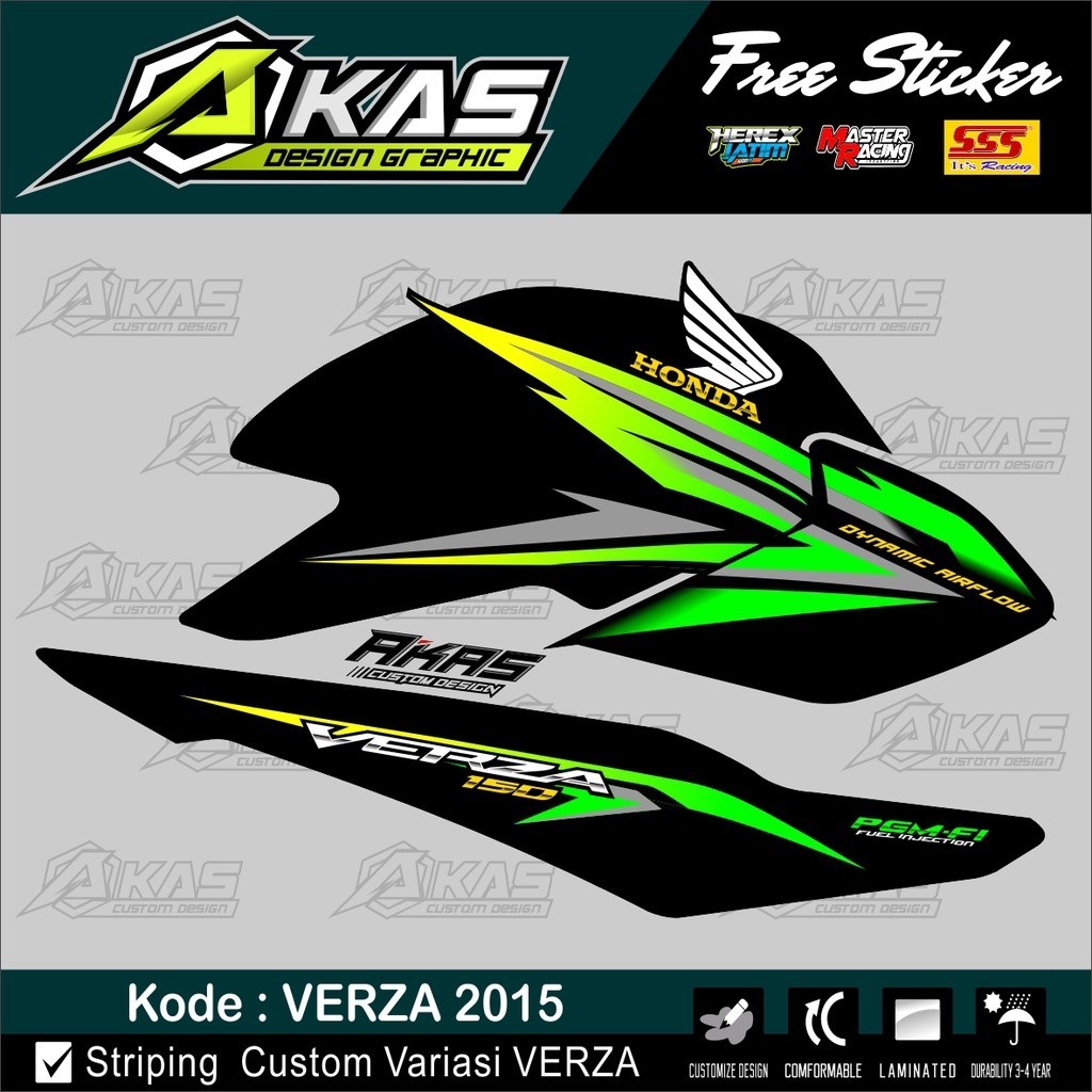 Striping Verza 2015 Variasi Custom Sticker Verza HOLOGRAM murah Kode VR01