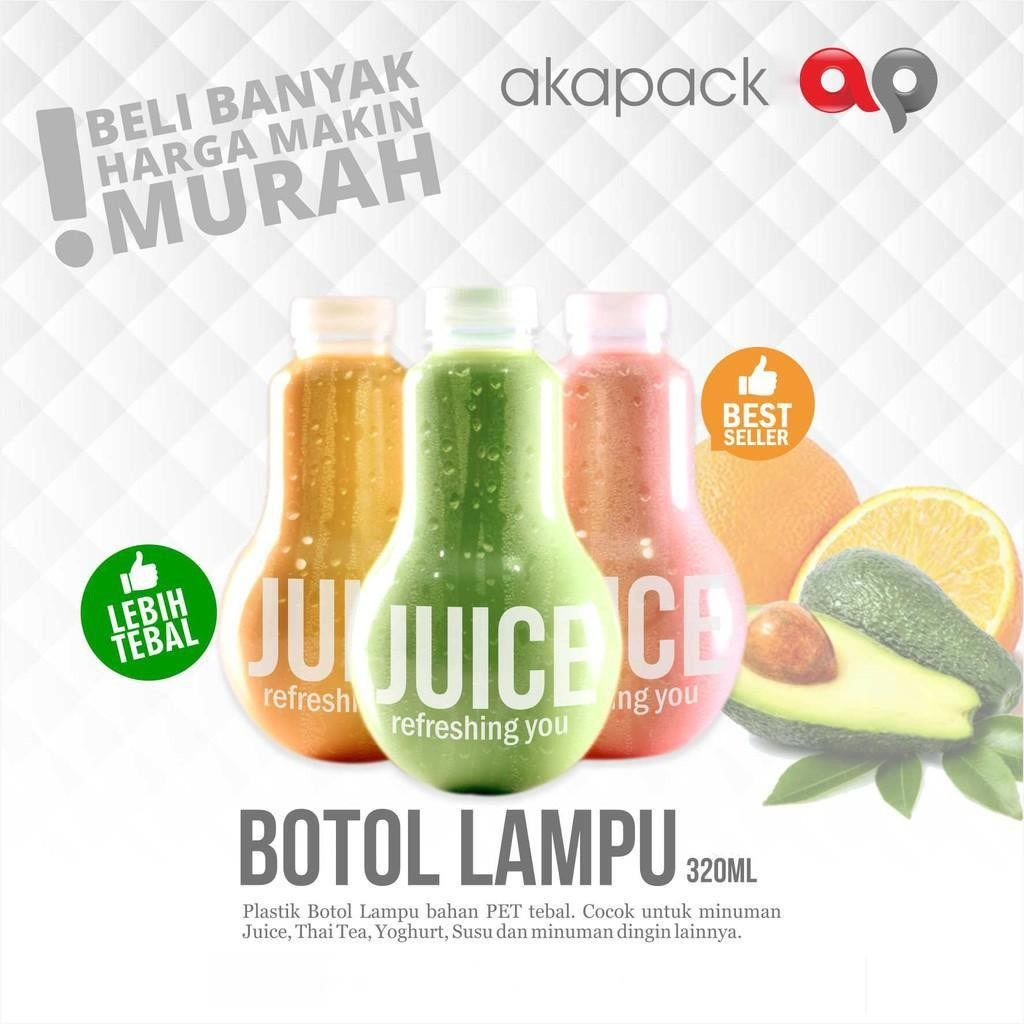 

Botol Lampu 320ml / botol bohlam / botol plastik isi 40 pcs