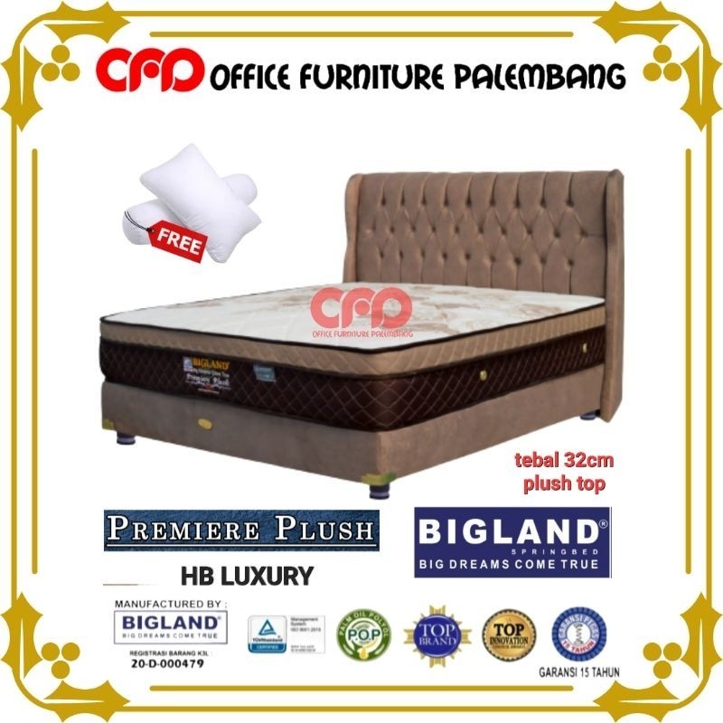 Promo springbed bigland premiere plush top matras kasur spring bed original