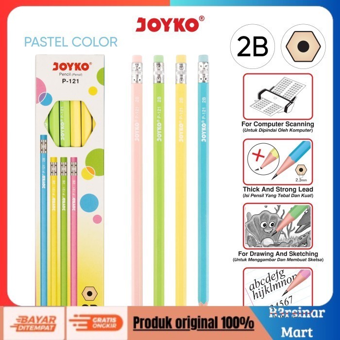

[COD] DISKON Pencil Pensil Joyko P121 2B 1 Box 12 Pcs Berkualitas
