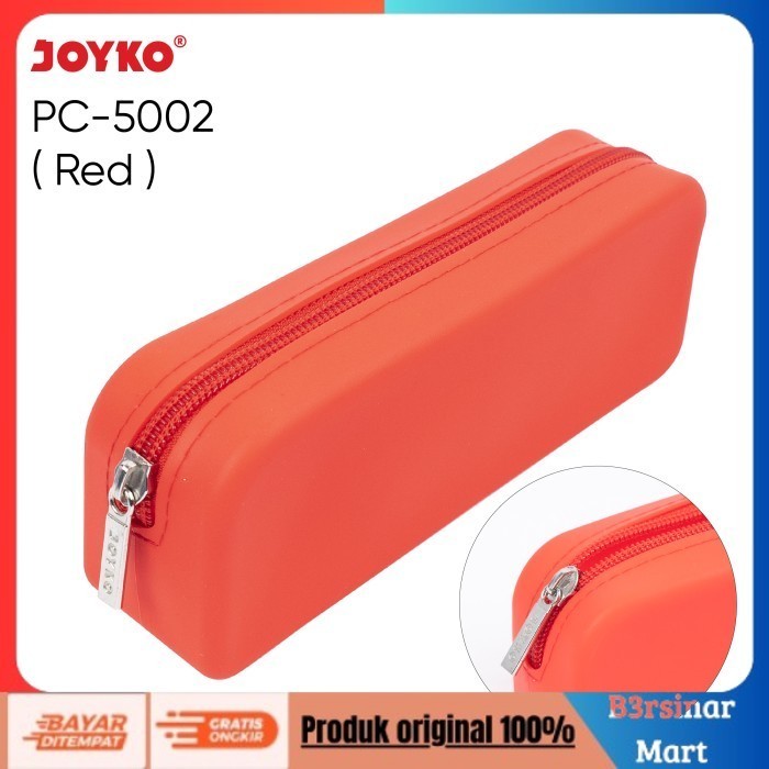 

[COD] DISKON Pencil Case Kotak Tempat Pensil Joyko PC5002 Red Berkualitas