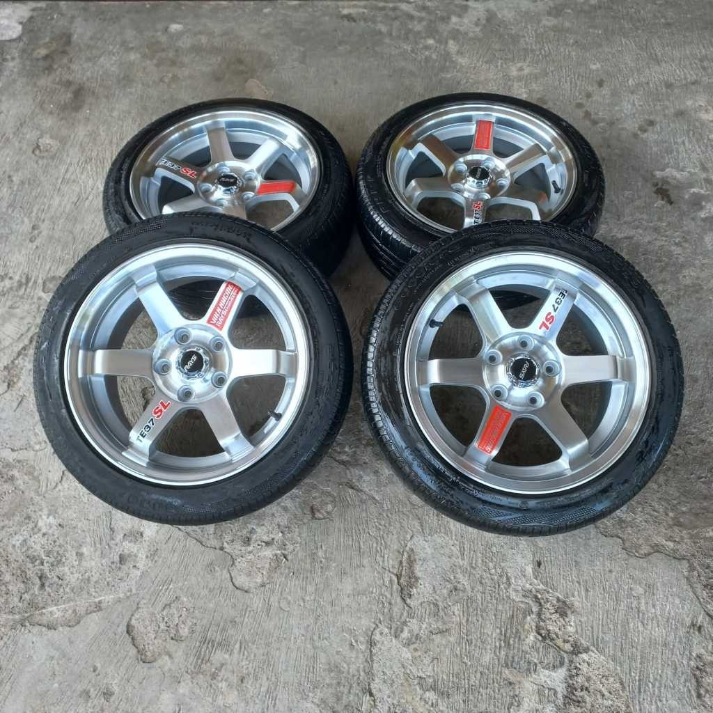 Velg Ban TE37 Hol 5 Ring 16 Warna Silver Polish