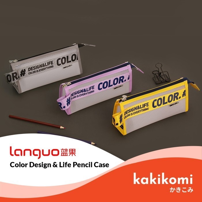 

Tempat Pensil Lucu Languo Color Design & Life Pencil Case - Grey