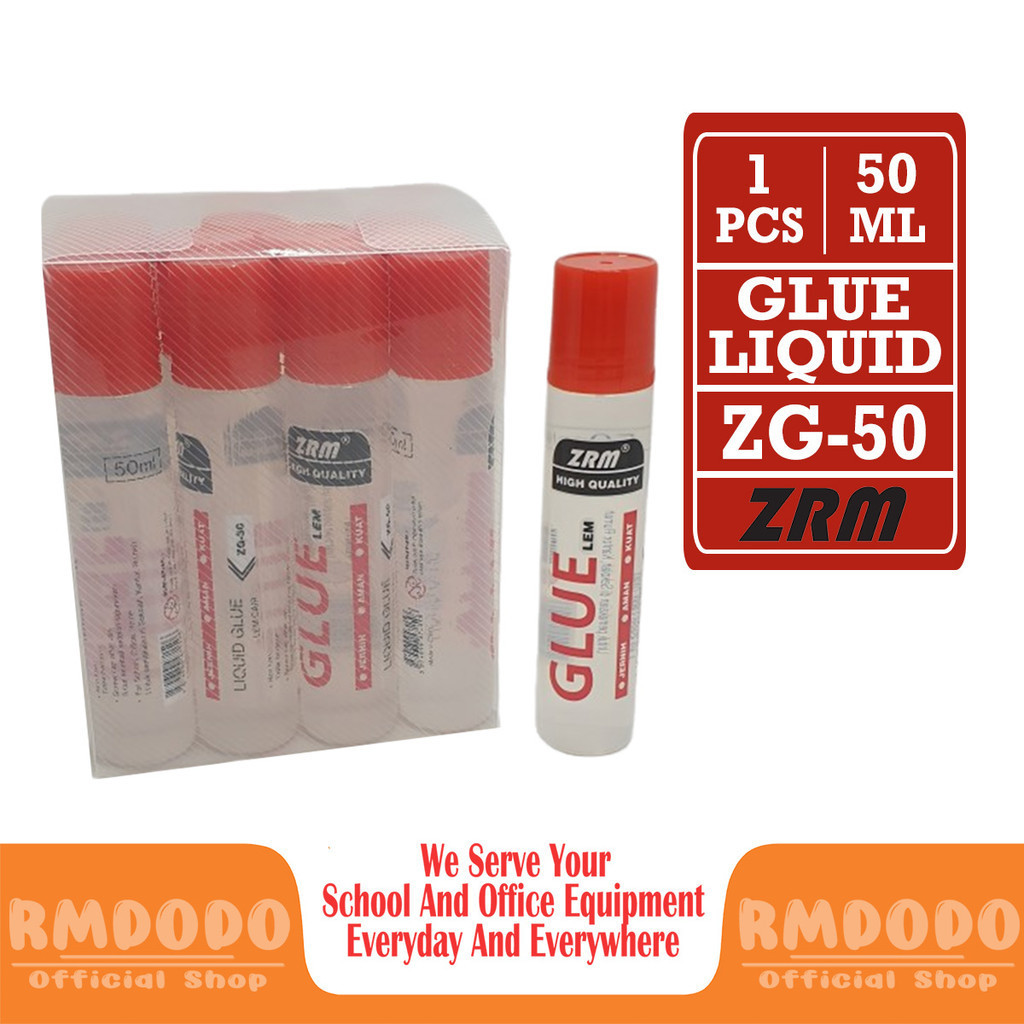 

Rmdodo - Lem Glue Liquid 50ml [1 Pcs] / Lem Cair Kertas / Lem Cair Bening Prakarya