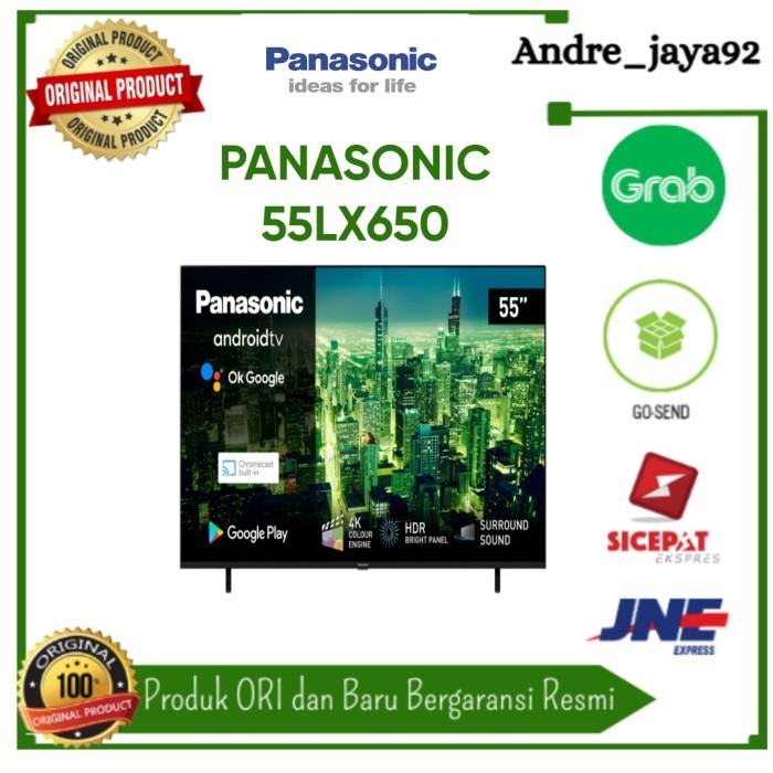 Led tv digital Android 4k hdr Panasonic th-55lx650