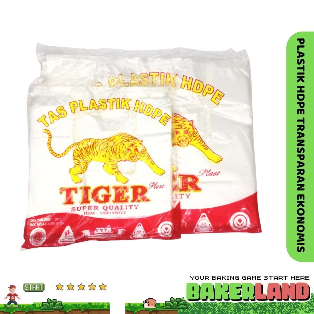 Plastik Kresek Tiger / Plastik Transparan / Kresek Transparan / Plastik Kresek Makanan