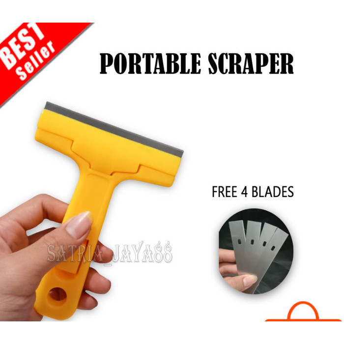 Kape Skrap Plastik Untuk Kerok Cat Stiker Scrapper Pembersih Kaca / Refill Pisau