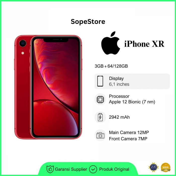 iPhone XR/HP MURAH/HP iPhone/256GB/128GB/64GB BEKAS |Second Fullset  ORI Mulus / Like new