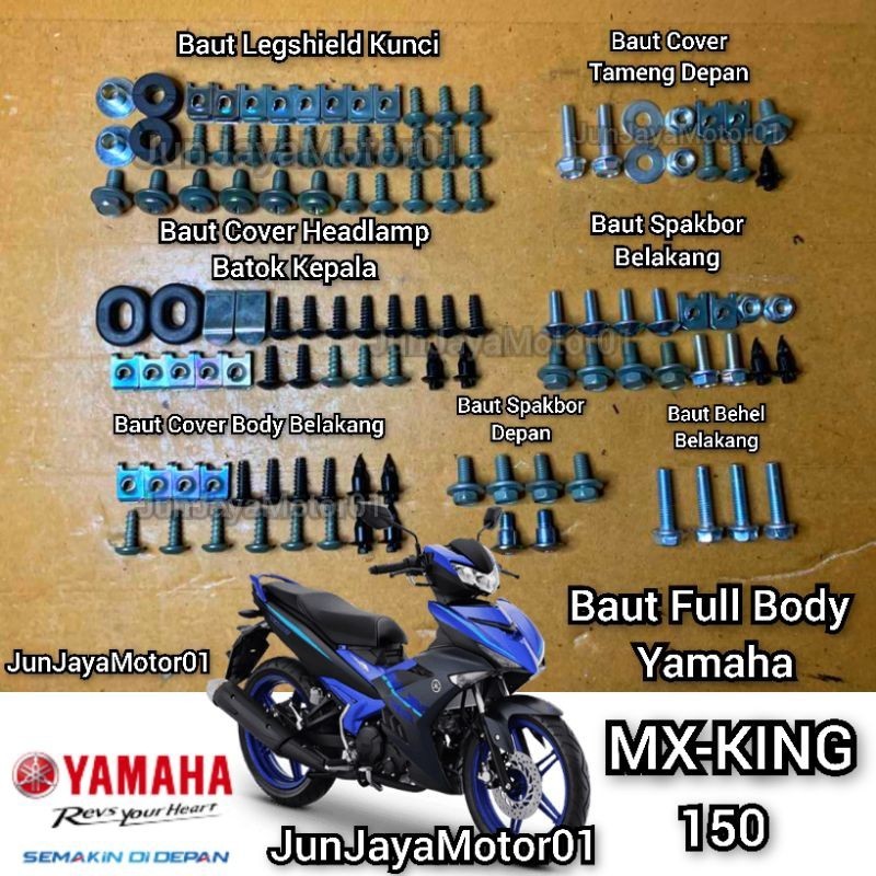 Baut Lengkap Full Set Body Yamaha Mx-King 150 / Baut Lengkap Fullset Bodi Yamaha Mx-King 150