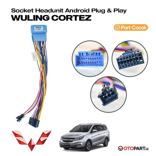 Soket Kabel PNP Head Unit Android Wuling Cortez