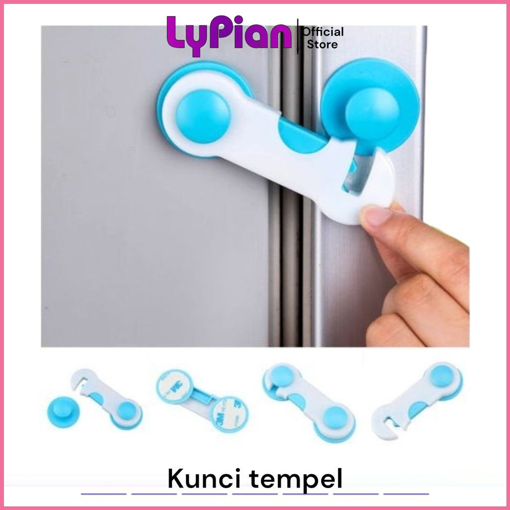 Pengaman Pintu Lemari 3M Adhesive Universal - Penahan Pintu Lemari Lem 3M