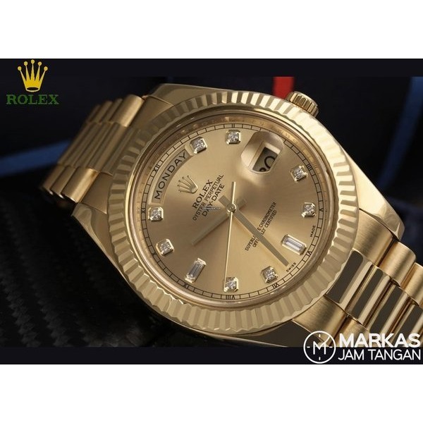 BEST SELLER Jam Tangan - Arloji Mewah Rolex Oyster Perpetual Day-Date SWISS MIDO Automatic Full Gold Stainles Steel Watch