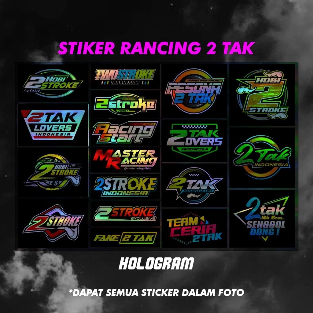 [COD] STICKER PACK RACING 2 TAK Kode 1| STICKER PACK Hologram murah Kode 1