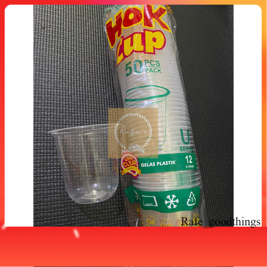 

2Xbtygneal Sakha Snack ) Gelas Plastik Bening Bentuk Oval/U-Series 12Oz / 14Oz / 16Oz / 18Oz / 22Oz