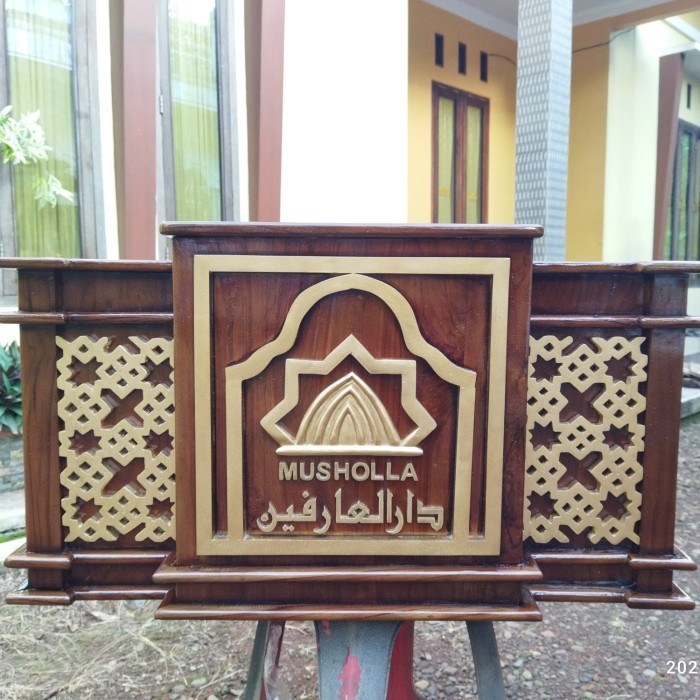 meja majelis mimbar duduk dengan nama - podium duduk - mimbar kayu MURAH,,,,BERKAH,,,