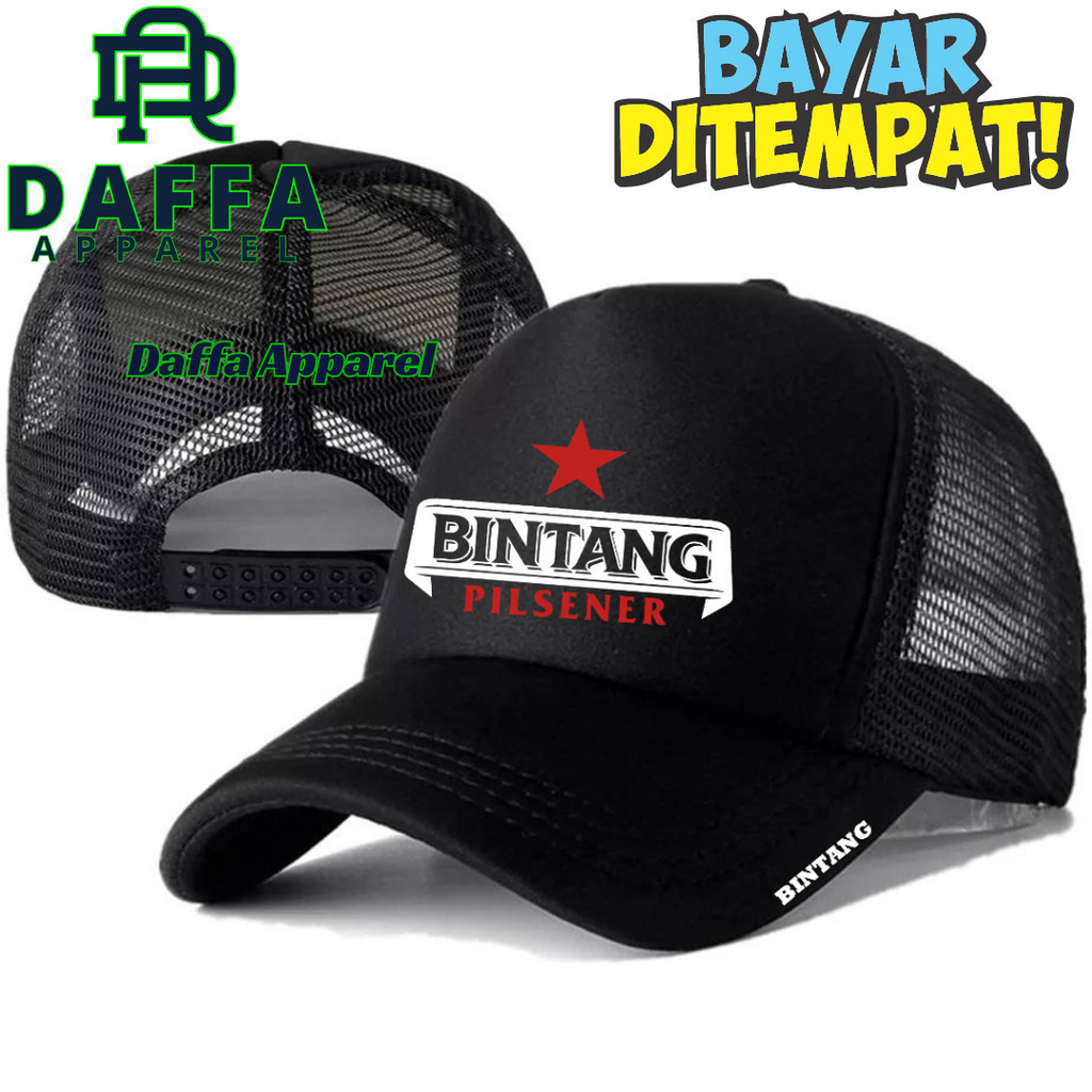 Daffa Apparel Topi Trucker BINTANG PILSENER - Topi Distro BINTANG PILSENER Logo - Topi BINTANG PILSE