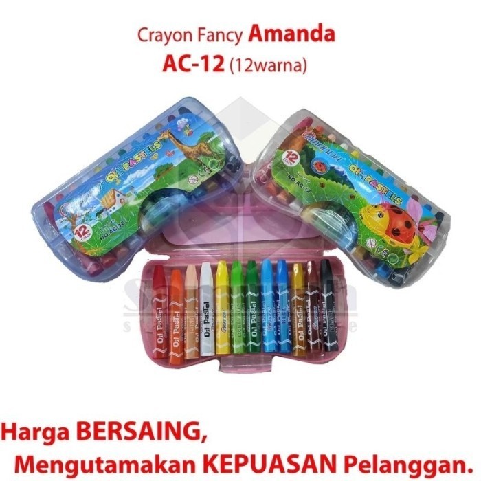

[oddsolshop] pekanbaru/Crayon Fancy Murah isi 12 Warna / Krayon Minyak Motif 12 Batang / Oil Pastel