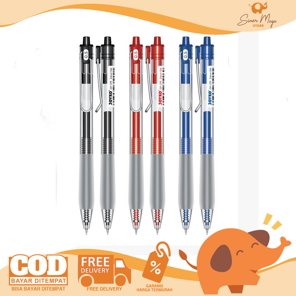 

Joyko Gel Pen GP-379 Zokuri Pena Gel 0.5mm Pulpen Gel Metal Clip